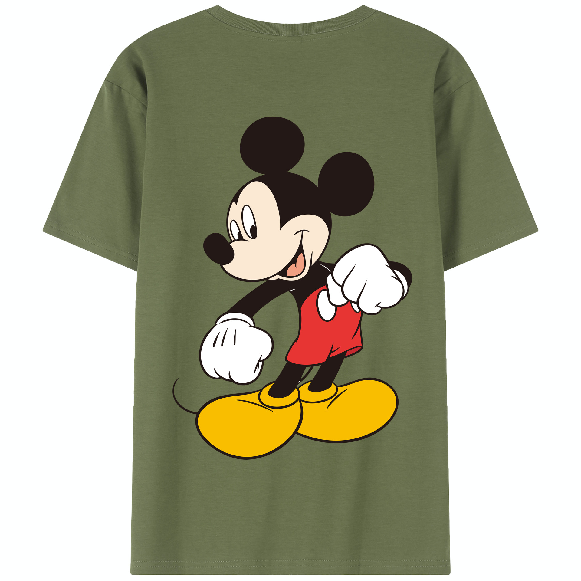 （画像用） ミッキーマウス Mickey Mouse 綿100％半袖Tシャツ（背面プリント）